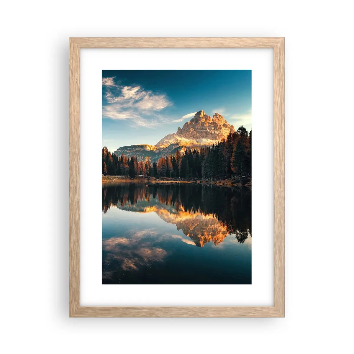 Poster in einem Rahmen aus heller Eiche - Doppelte Landschaft - 30x40 cm