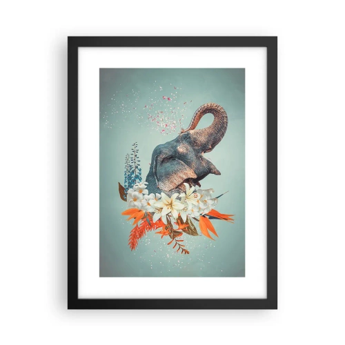 Poster in einem schwarzem Rahmen - Freudenschrei - 30x40 cm