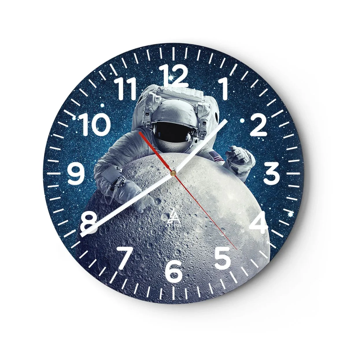 Wanduhr - Glasuhr - Weltraumjoker - 40x40 cm