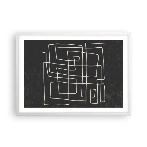 Poster in einem weißen Rahmen - Nicht so einfach - 70x50 cm