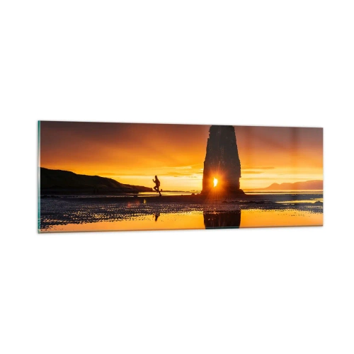 Glasbild - Bild auf glas - Nur du und die Natur - 90x30 cm