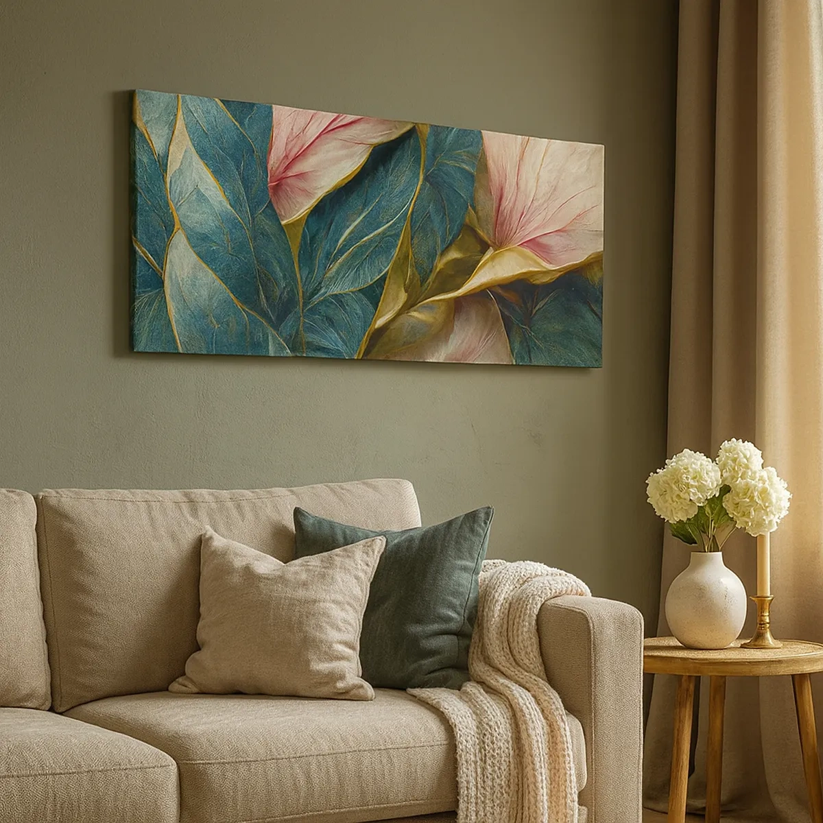 Bild auf Leinwand - Leinwandbild - Natürliche Eleganz und Stil - 30x30 cm