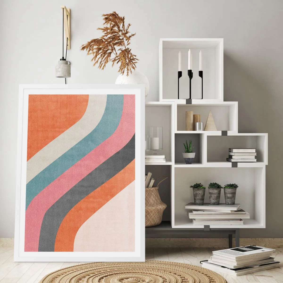 Poster in einem weißen Rahmen - Diagonale Komposition – Bewegung - 70x100 cm