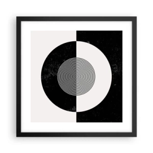 Poster in einem schwarzem Rahmen - Harmonie in Schwarz und Weiß - 40x40 cm