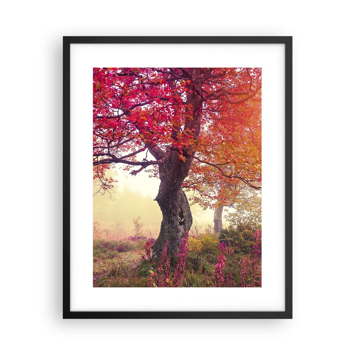 Poster in einem schwarzem Rahmen - Blühende Raserei - 40x50 cm