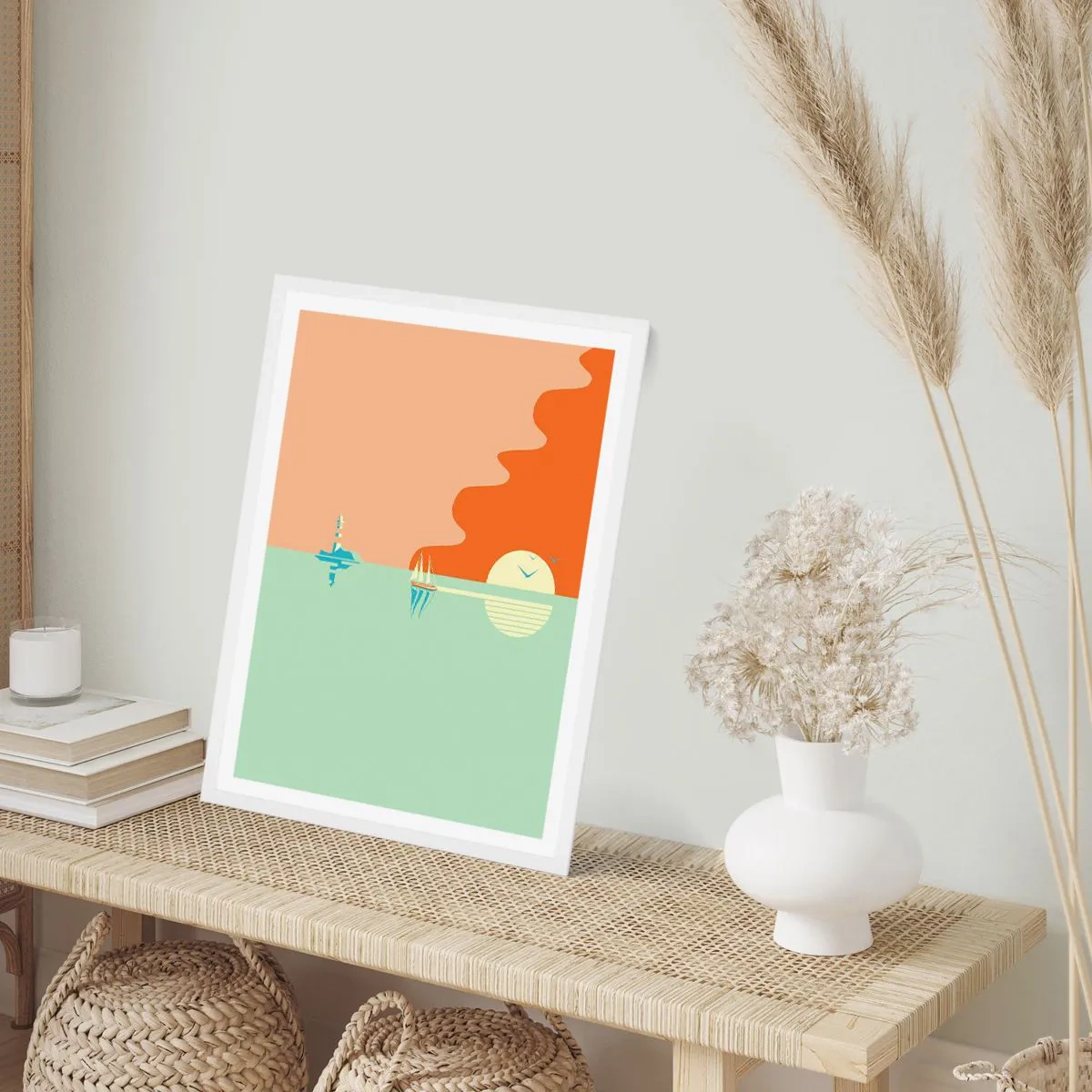 Poster in einem weißen Rahmen - Die perfekte Meereslandschaft - 40x50 cm