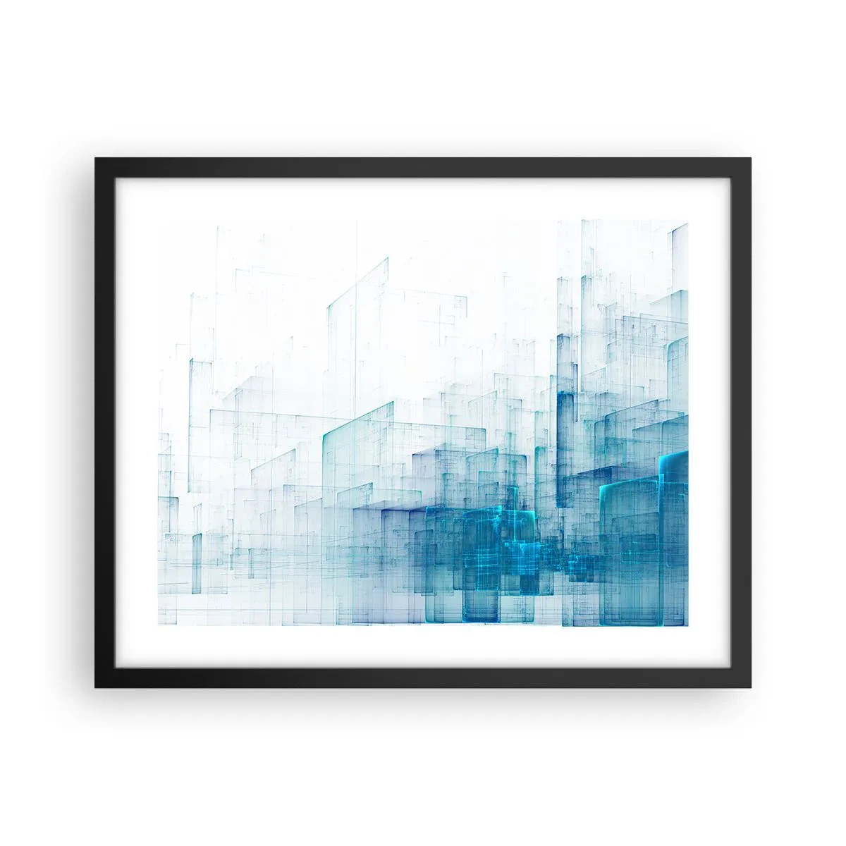 Poster in einem schwarzem Rahmen - Wie der Raum wgeschaffen urde - 50x40 cm