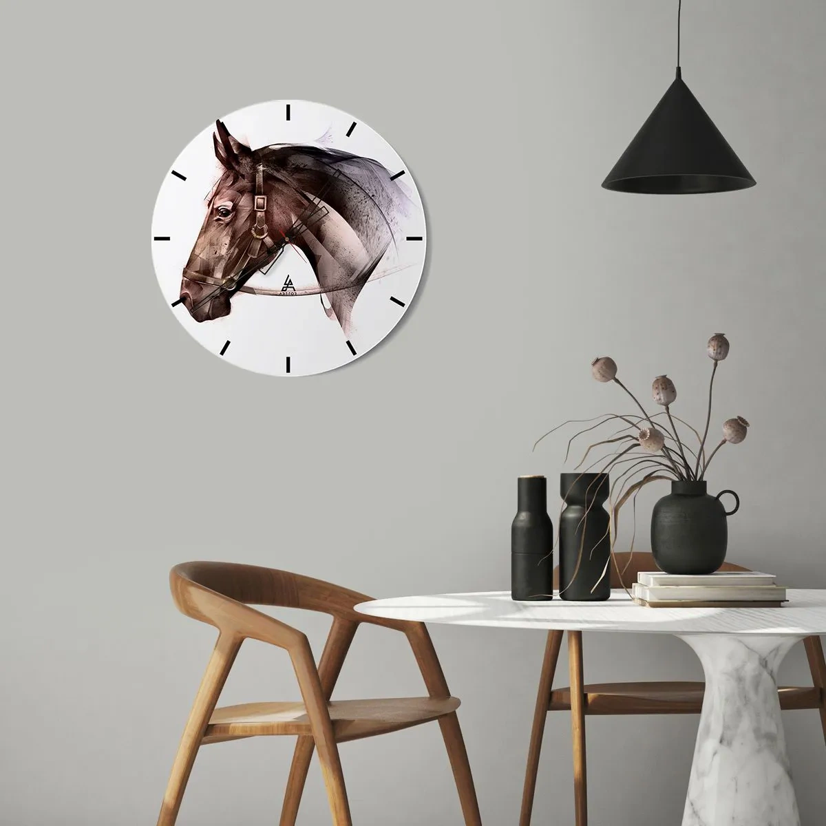 Wanduhr - Glasuhr - Was für eine Gnade - 40x40 cm