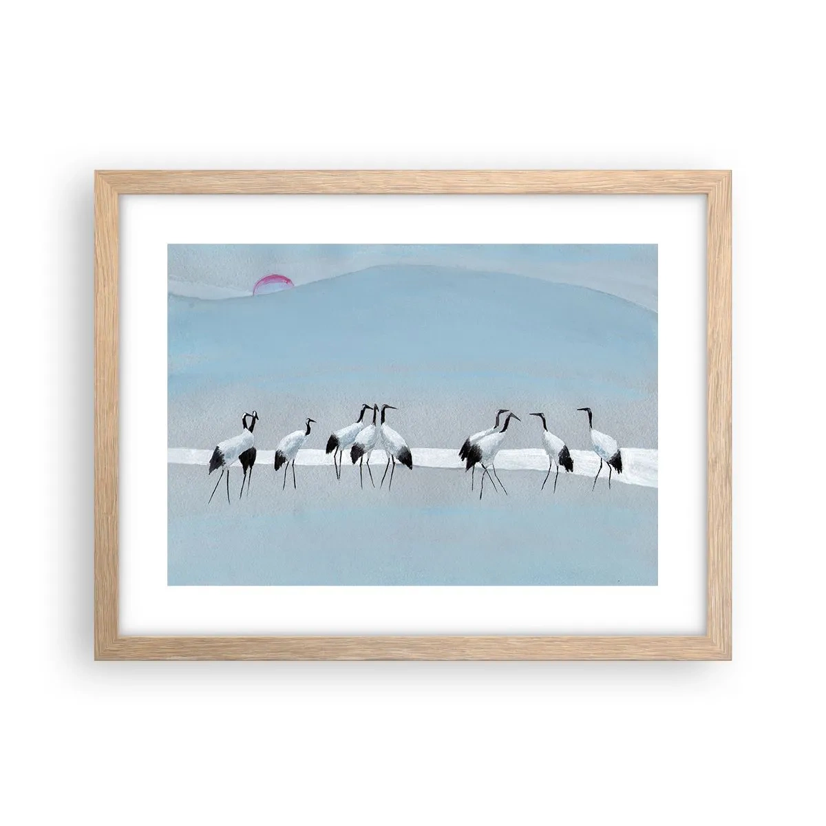 Poster in einem Rahmen aus heller Eiche - Nach einem heißen Tag - 40x30 cm