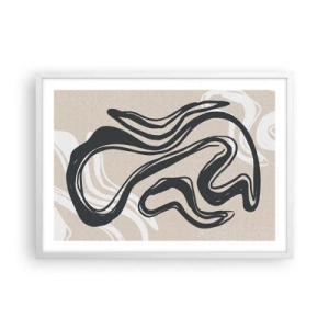 Poster in einem weißen Rahmen - Vervielfachter Ausdruck - 70x50 cm