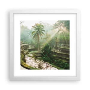 Poster in einem weißen Rahmen - In der Sonne aufwachsen - 30x30 cm