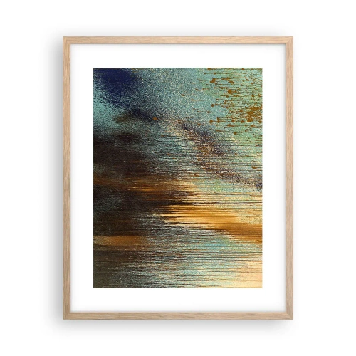 Poster in einem Rahmen aus heller Eiche - Eine nicht zufällige farbenfrohe Komposition - 40x50 cm