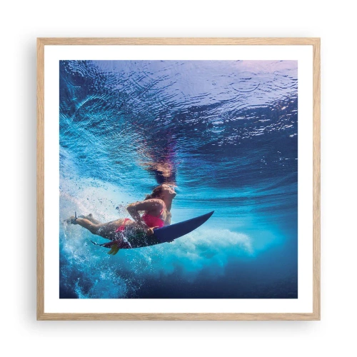 Poster in einem Rahmen aus heller Eiche - Tiefe der Freude - 60x60 cm