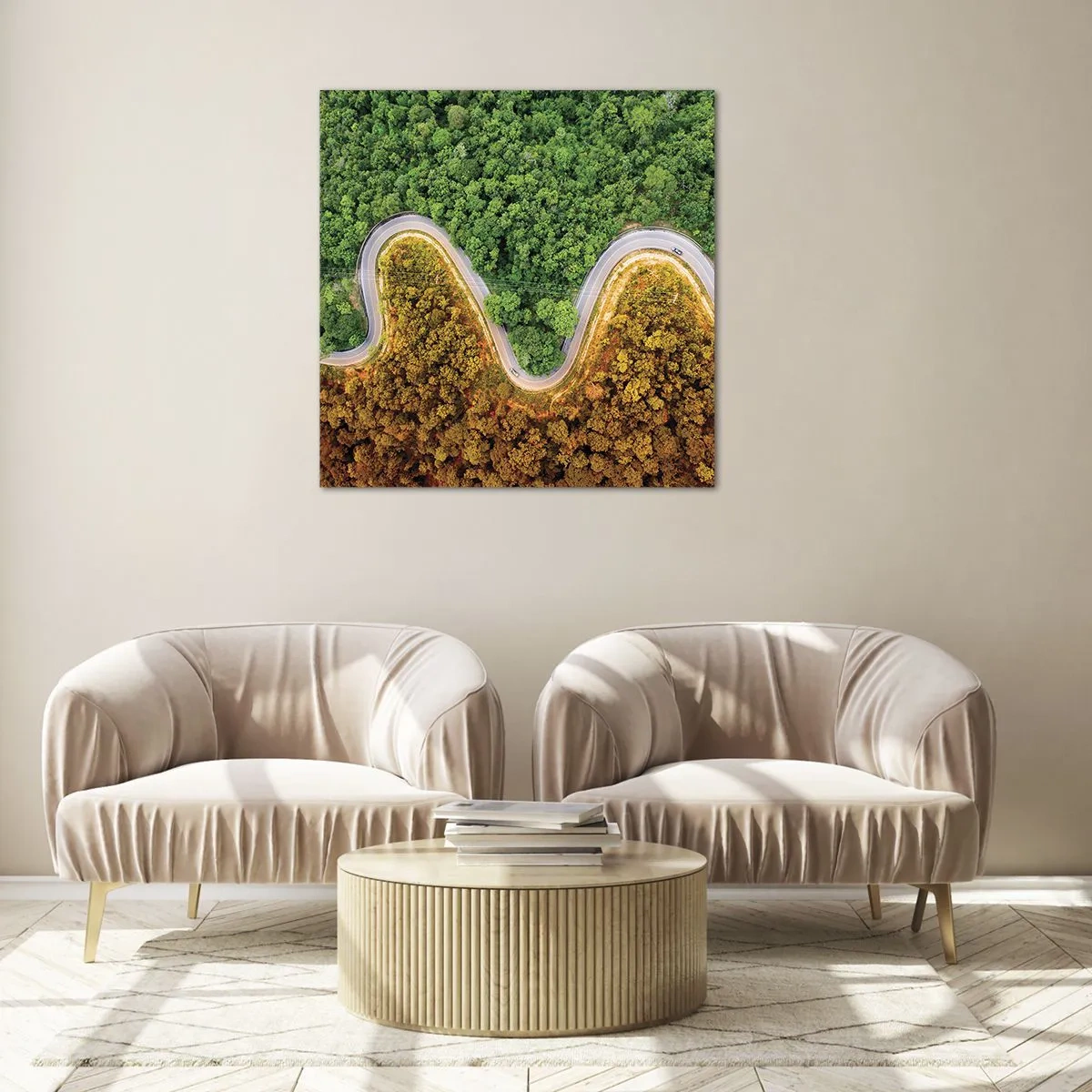 Glasbild - Bild auf glas - Grenzen und Durchbrüche - 60x60 cm