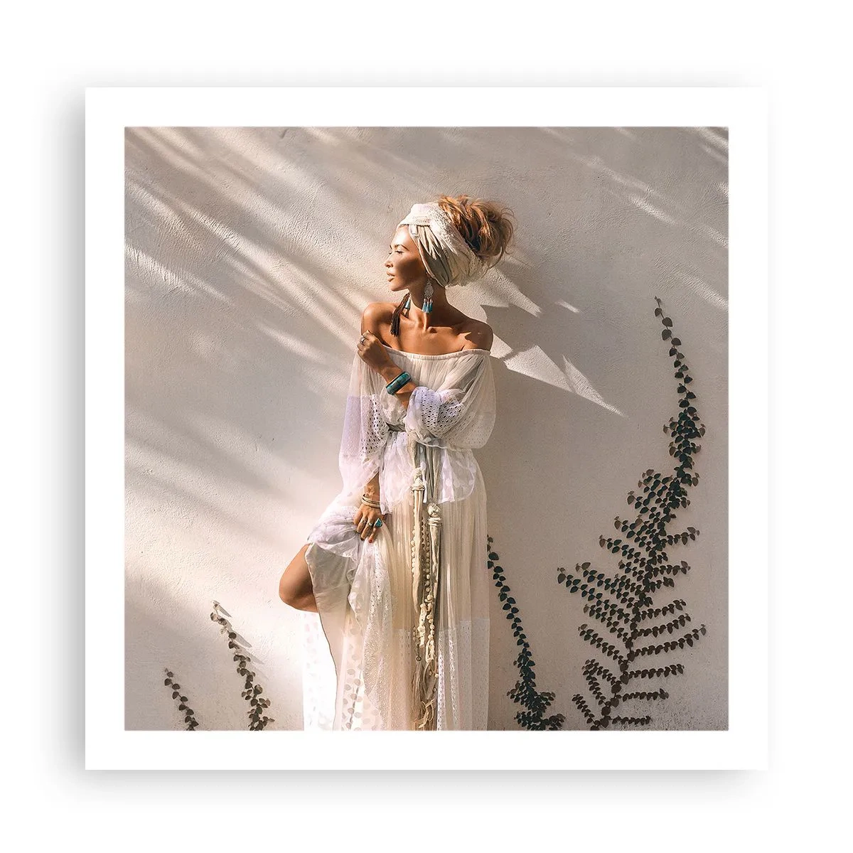 Poster - Die Sonne und das Mädchen - 60x60 cm