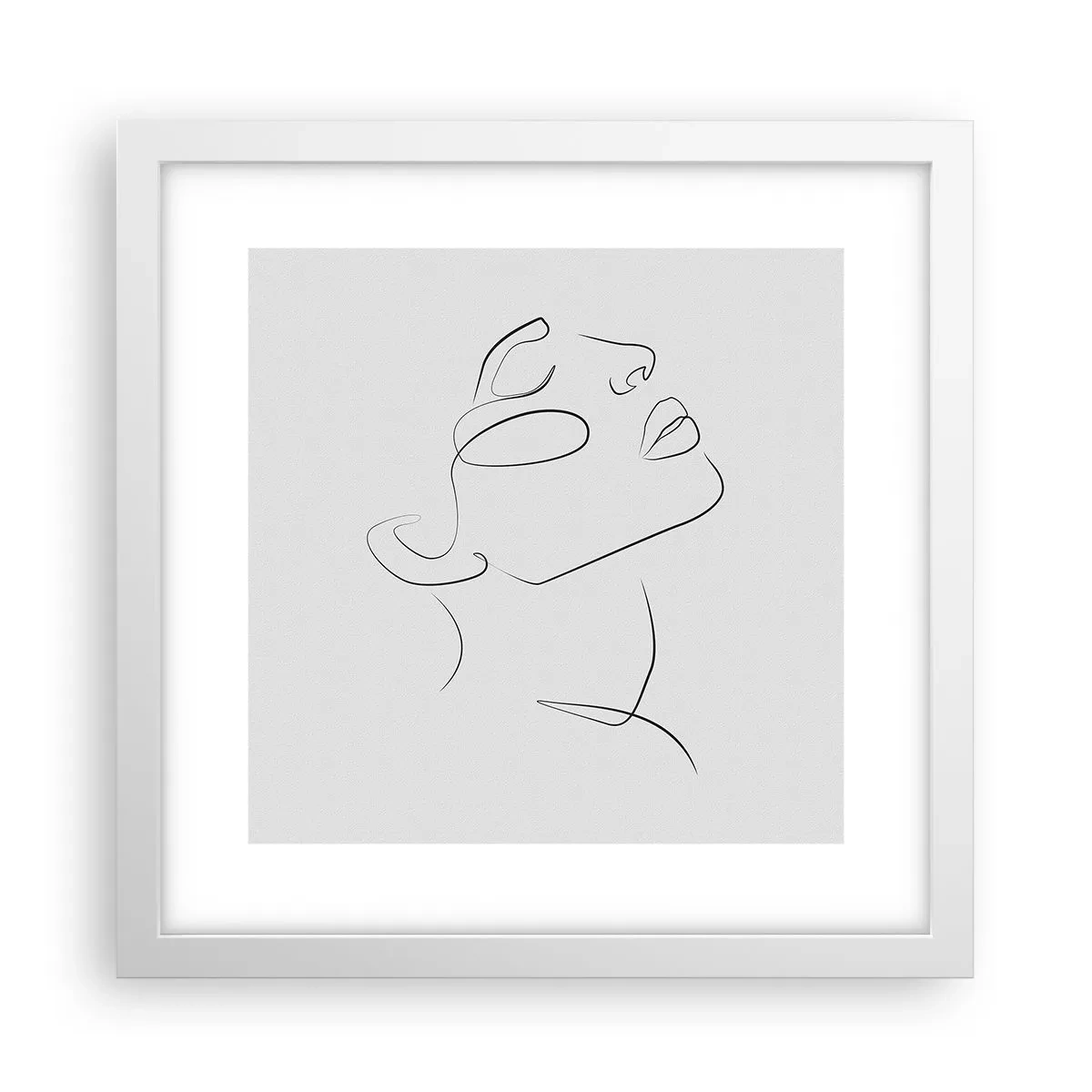 Poster in einem weißen Rahmen - Die Drehungen und Wendungen der Träume - 30x30 cm