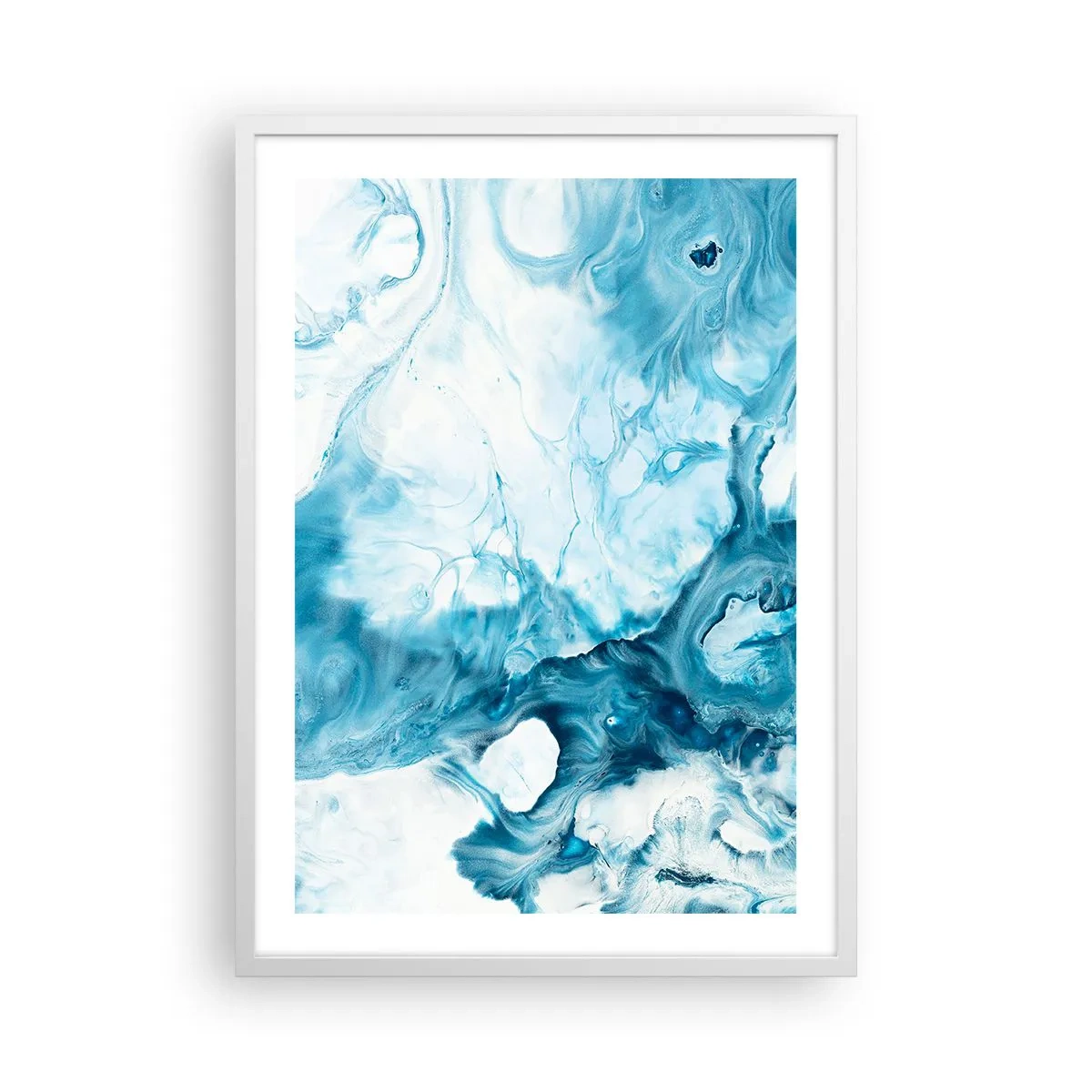 Poster in einem weißen Rahmen - Blaues Konzert - 50x70 cm