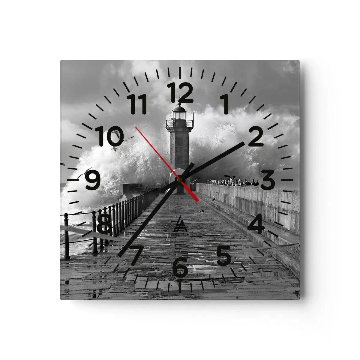 Wanduhr - Glasuhr - Furchtlos - 30x30 cm