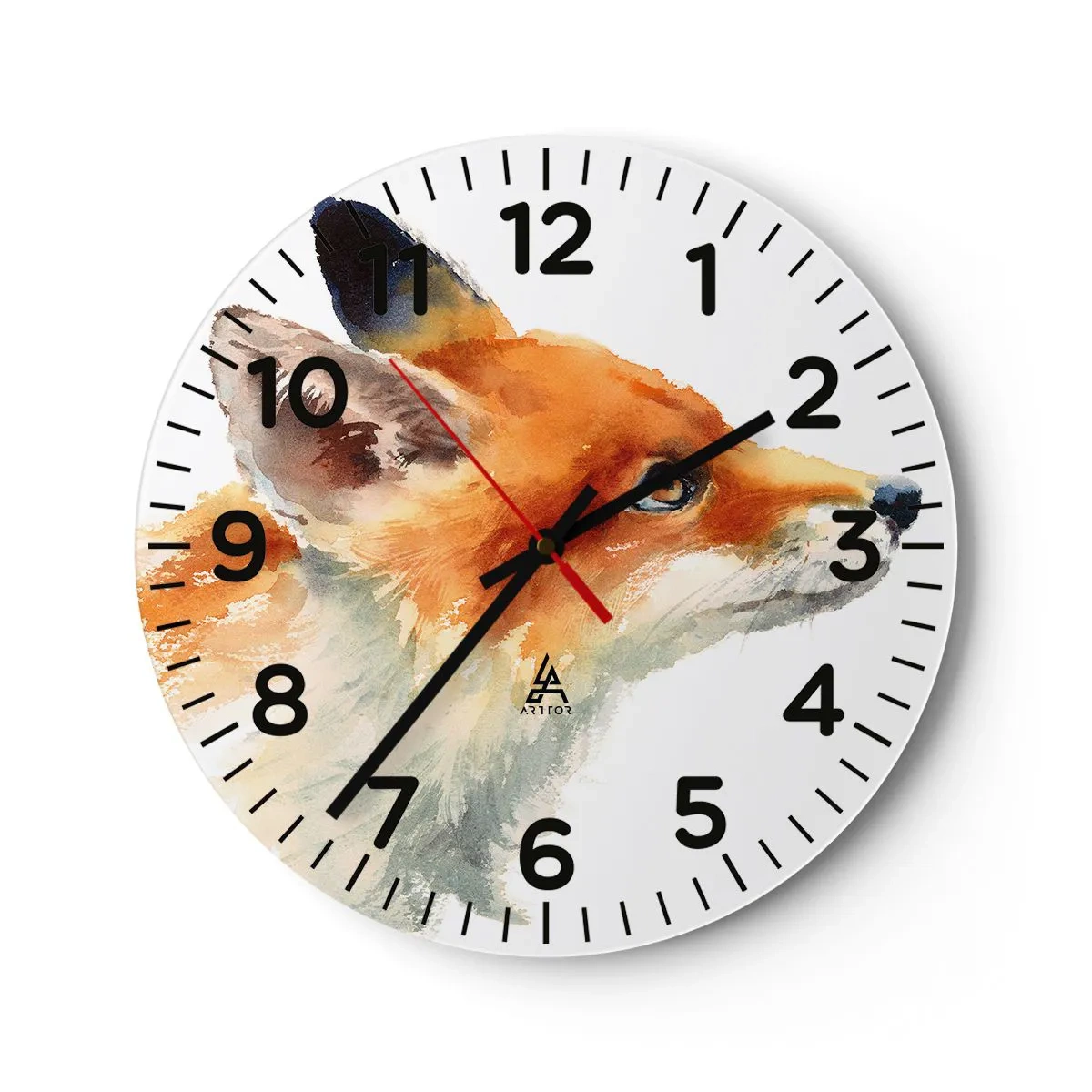 Wanduhr - Glasuhr - Man kann nie vorsichtig genug sein - 40x40 cm