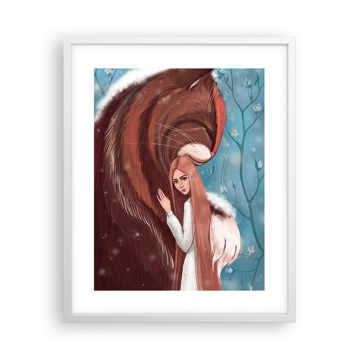 Poster in einem weißen Rahmen - Willkommen im Märchen - 40x50 cm