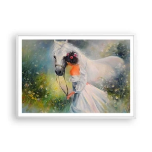 Poster in einem weißen Rahmen - Wie aus einem schönen Traum - 100x70 cm