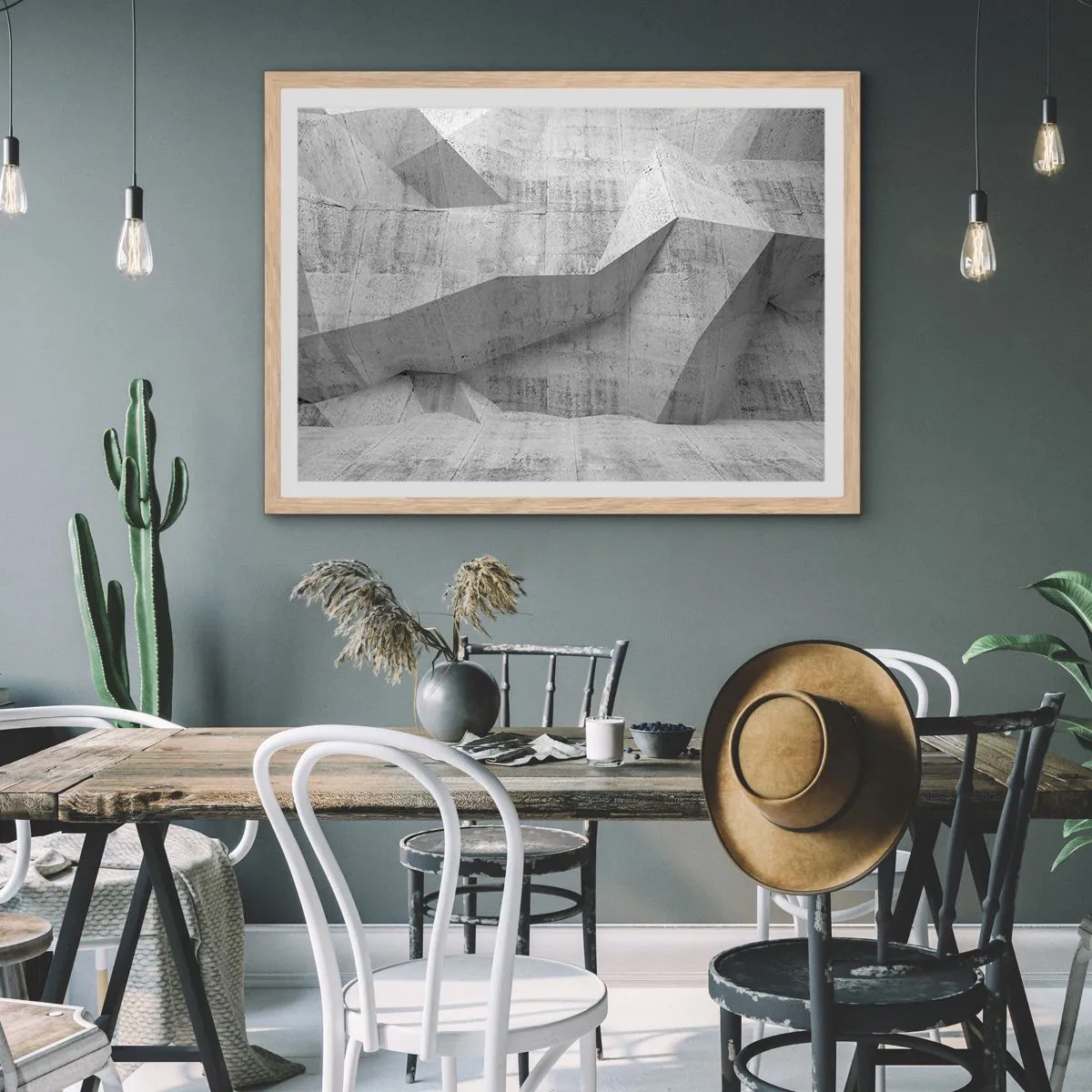 Poster in einem Rahmen aus heller Eiche - Eine echte Herausforderung - 70x50 cm