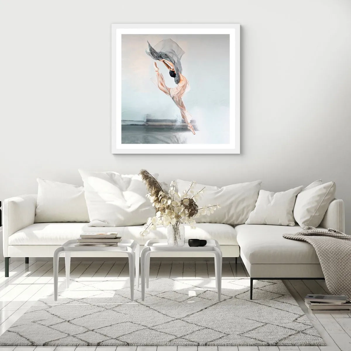 Poster in einem weißen Rahmen - Im Tanzrausch - 30x30 cm