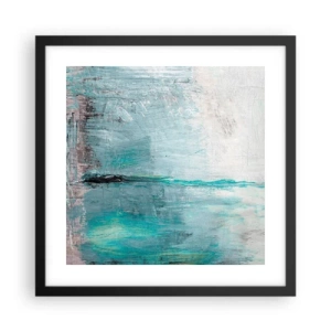 Poster in einem schwarzem Rahmen - Horizontal in Blau - 40x40 cm