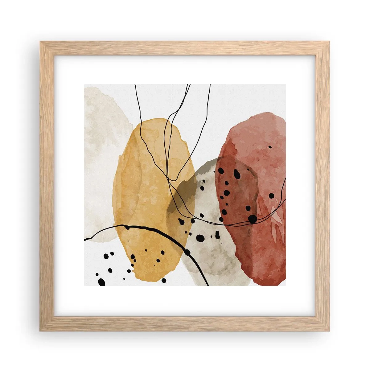 Poster in einem Rahmen aus heller Eiche - Wie leichte, transparente Luft - 30x30 cm