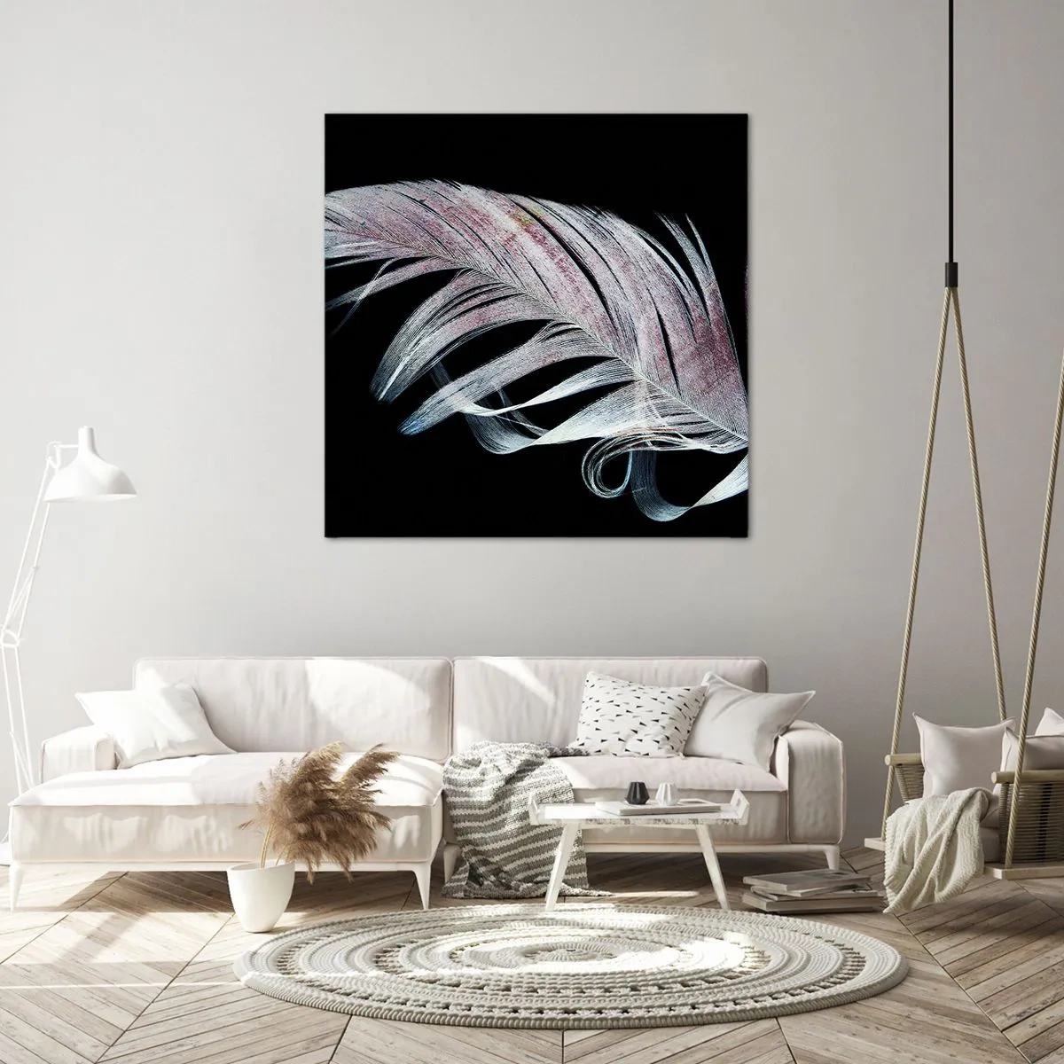 Bild auf Leinwand - Leinwandbild - Denke an Berührung - 40x40 cm