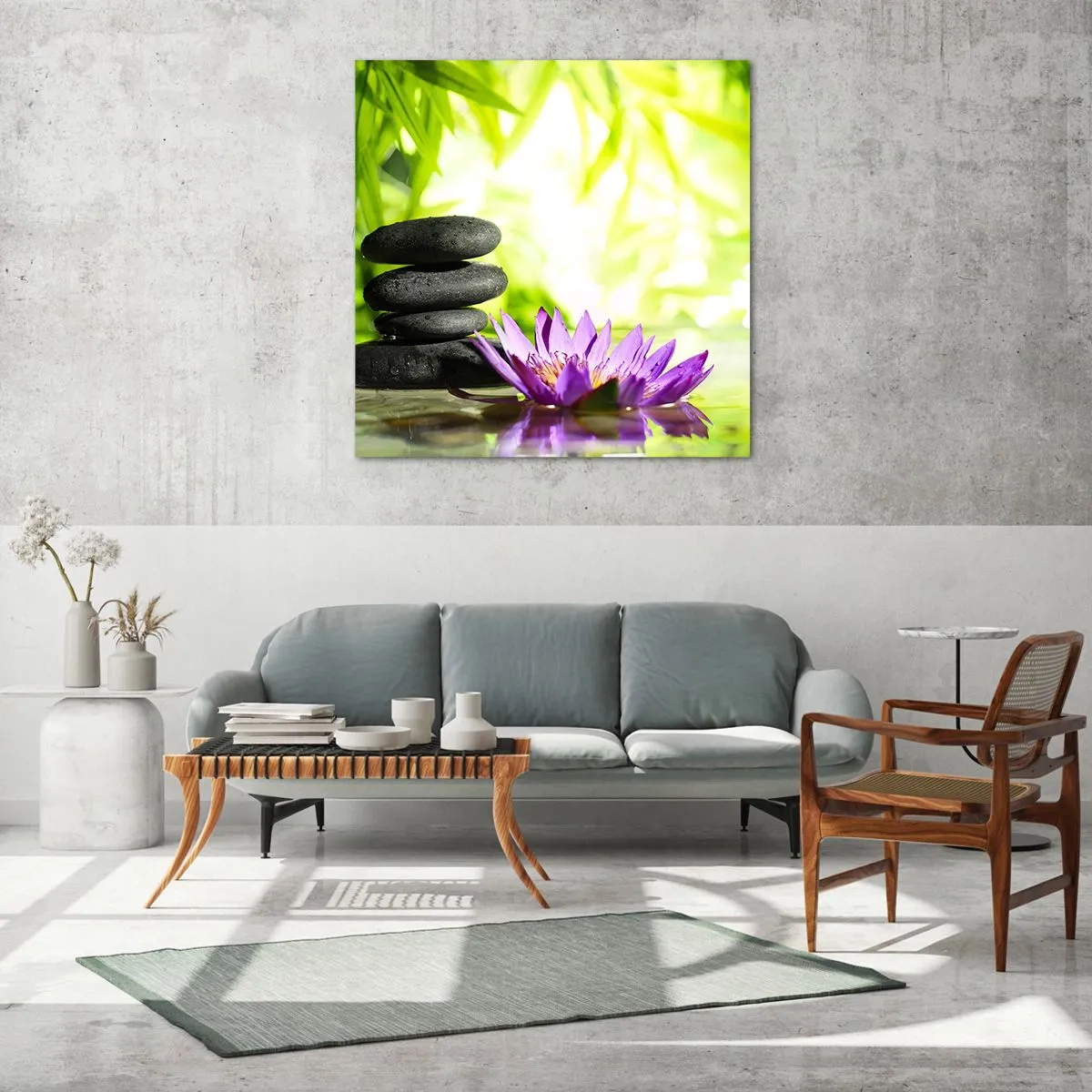 Glasbild - Bild auf glas - In einem Bambusbusch - 60x60 cm