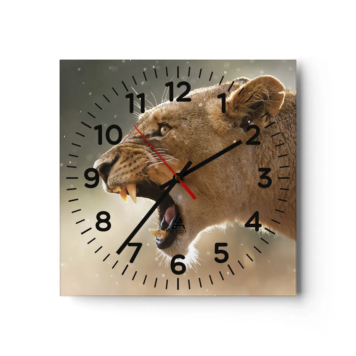 Wanduhr - Glasuhr - Versuch, nicht zuzuhören - 30x30 cm