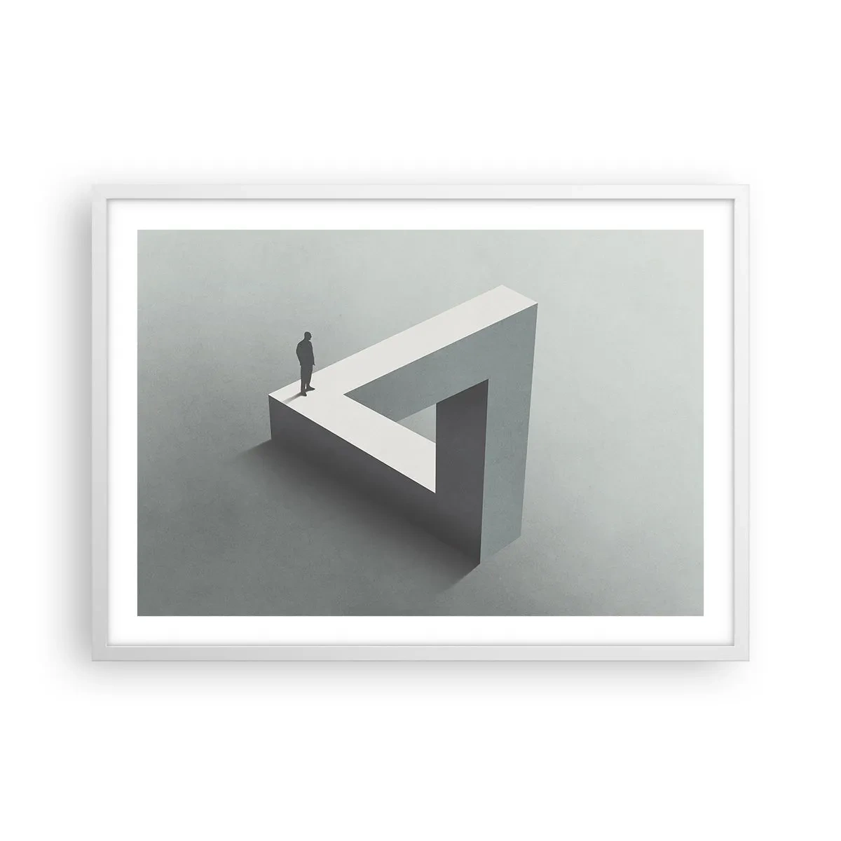 Poster in einem weißen Rahmen - Es ist also doch möglich - 70x50 cm