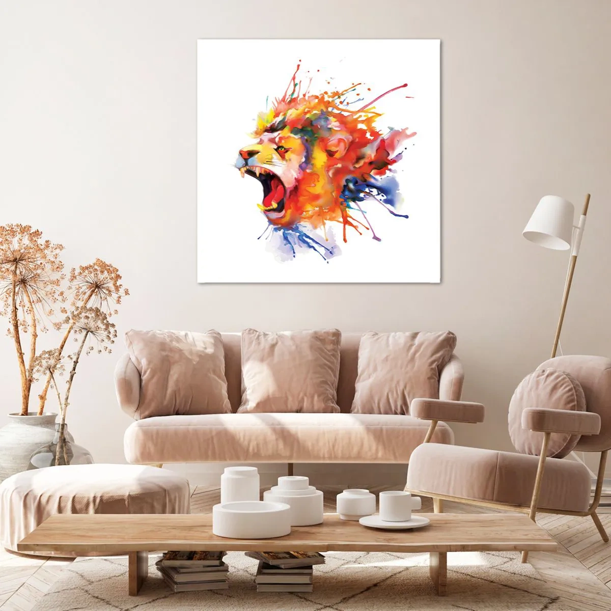 Bild auf Leinwand - Leinwandbild - Um vor Wut zu explodieren - 60x60 cm