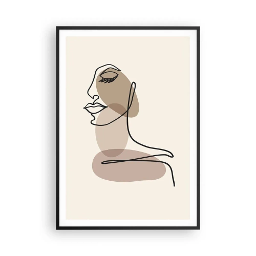 Poster in einem schwarzem Rahmen - Sich selbst zugehört - 70x100 cm