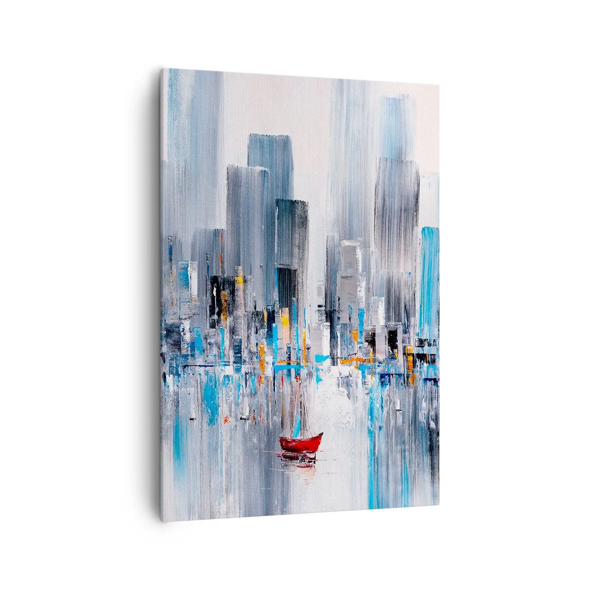 Bild auf Leinwand - Leinwandbild - Metropole an der Bucht - 70x100 cm