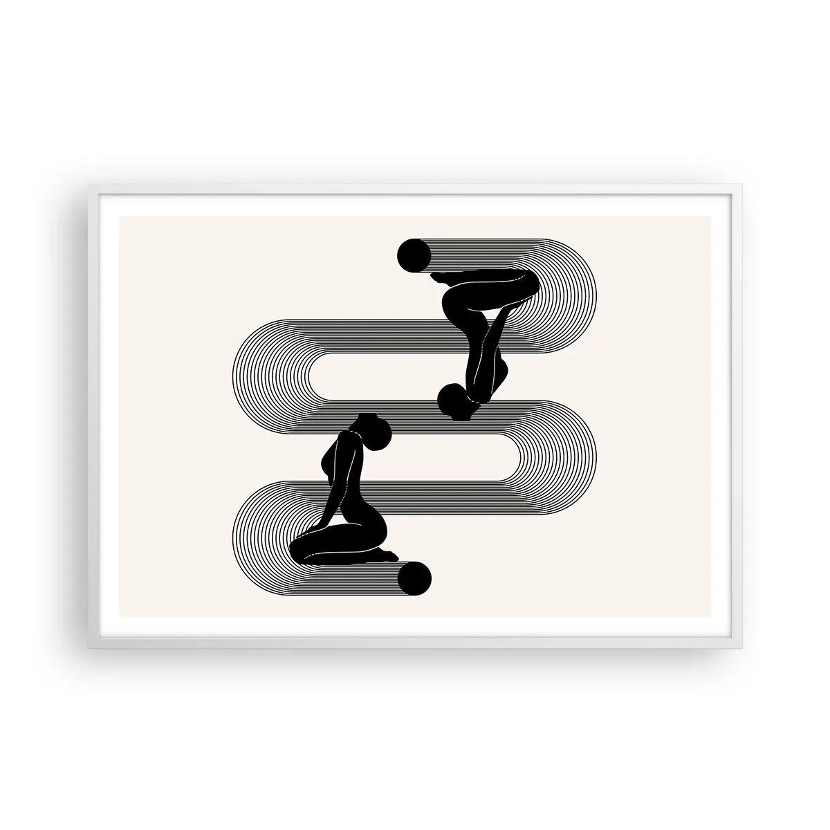 Poster in einem weißen Rahmen - Sinnliche Symmetrie - 100x70 cm