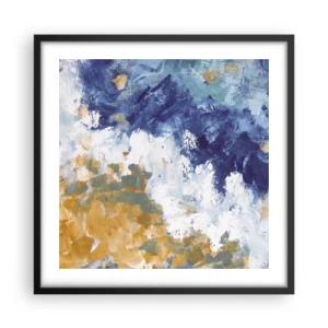 Poster in einem schwarzem Rahmen - Tanz der Naturelemente - 50x50 cm