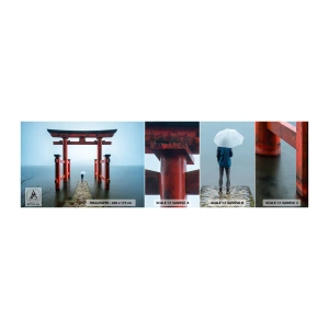 Fototapetenmuster Standard Eco - Japanische Träumerei - Asien, Hakone-Tempel, Japan - 100x30 cm