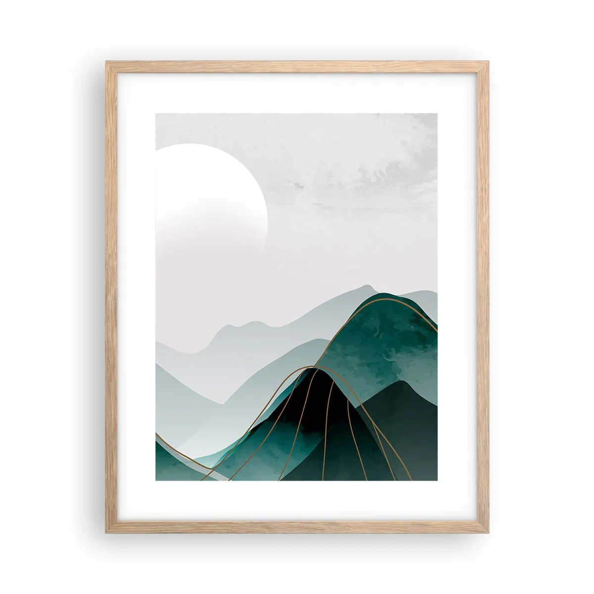 Poster in einem Rahmen aus heller Eiche - In voller Majestät - 40x50 cm