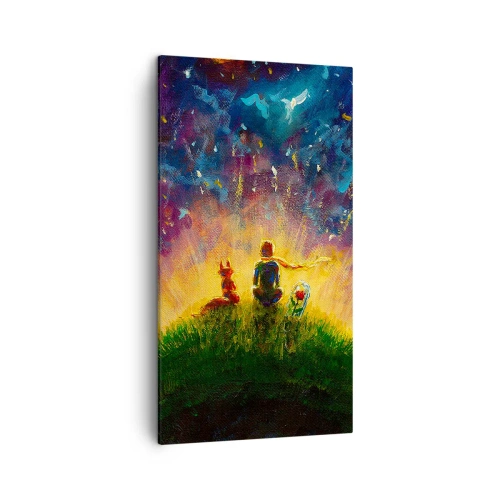 Bild auf Leinwand - Leinwandbild - Liebe und Freundschaft - die ganze Welt - 45x80 cm