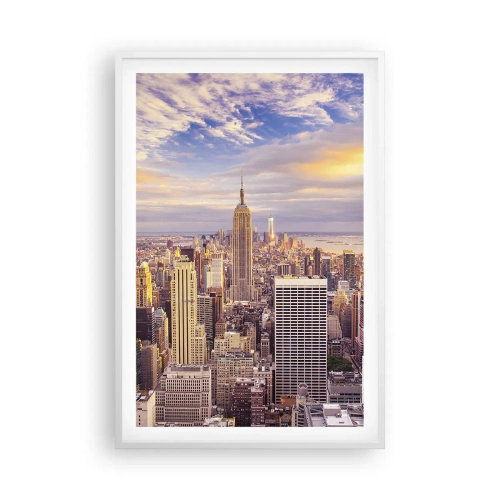 Poster in einem weißen Rahmen - Nur nach den Wolken greifen - 61x91 cm