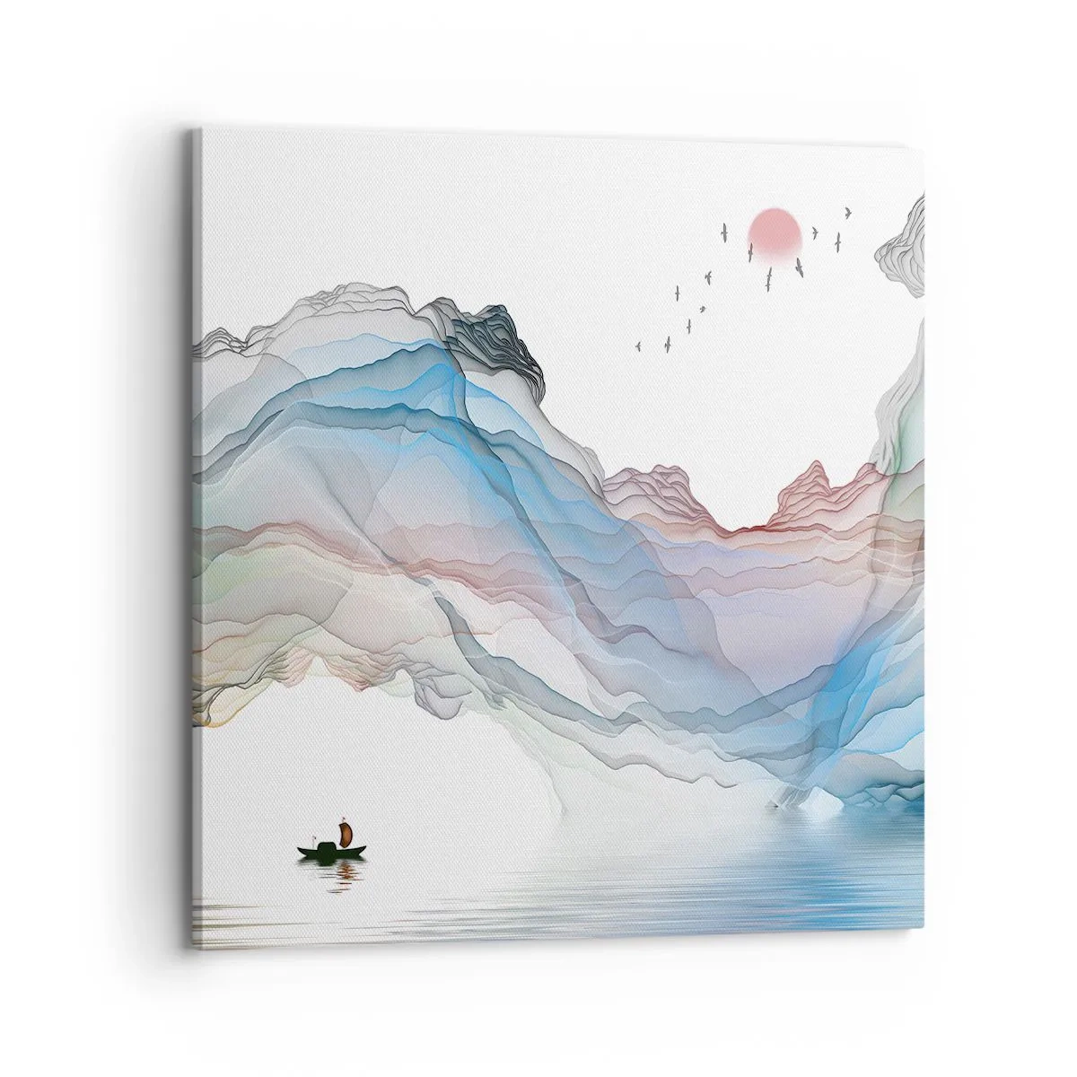 Bild auf Leinwand - Leinwandbild - Zu den Kristallbergen - 70x70 cm