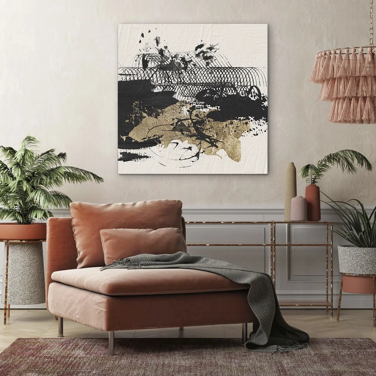 Bild auf Leinwand - Leinwandbild - Komposition mit Leidenschaft - 60x60 cm