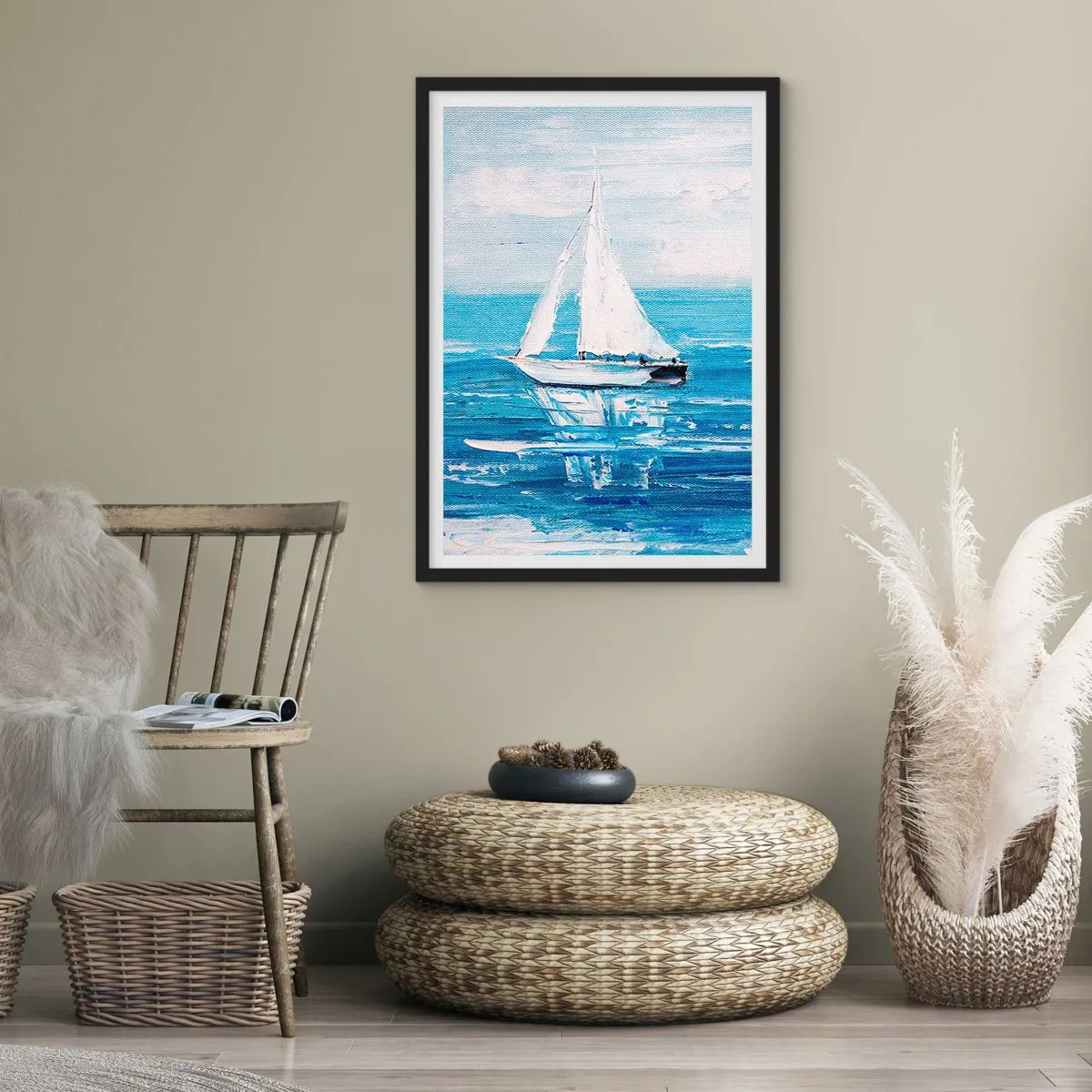 Poster in einem schwarzem Rahmen - Mit Freund an der Seite - 40x50 cm