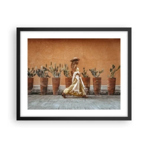 Poster in einem schwarzem Rahmen - Hippie-Stil - 50x40 cm