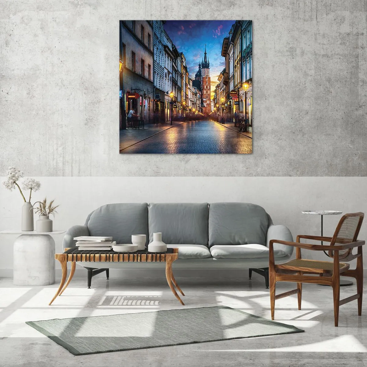 Glasbild - Bild auf glas - Krakauer Charme - 60x60 cm