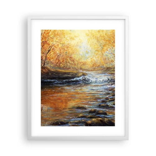 Poster in einem weißen Rahmen - Der goldene Strom - 40x50 cm