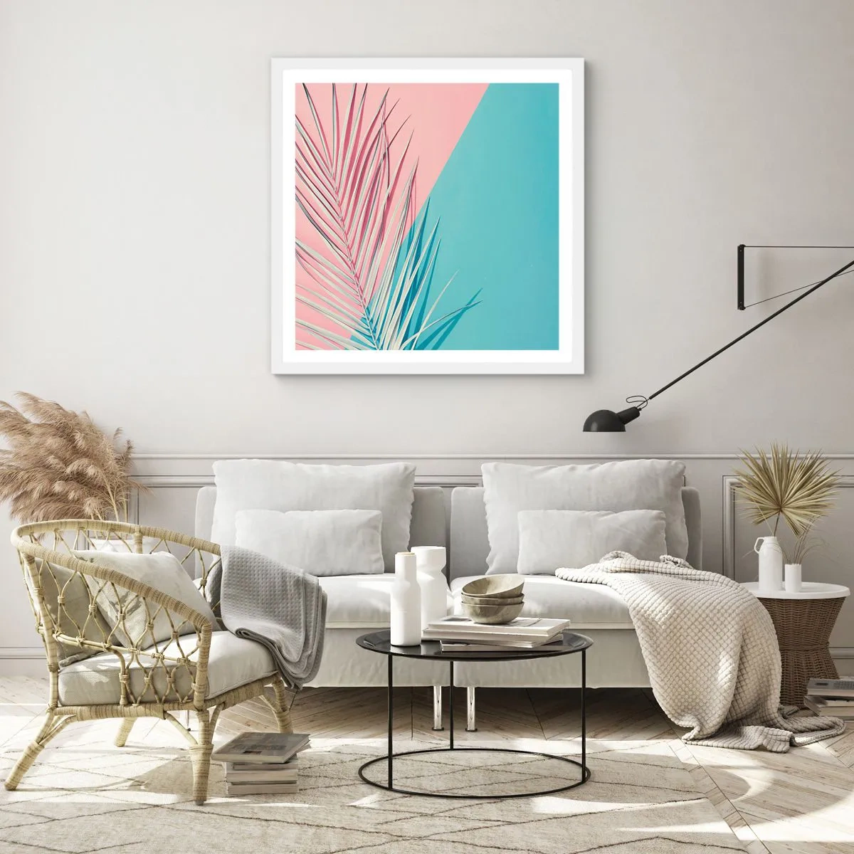 Poster in einem weißen Rahmen - Tropischer Eindruck - 30x30 cm