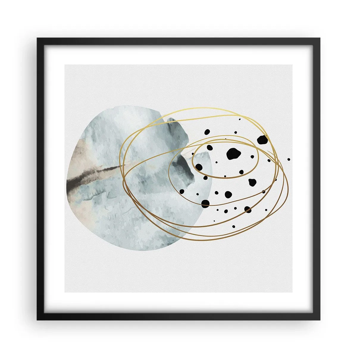 Poster in einem schwarzem Rahmen - Vom Weltraum umarmt - 50x50 cm